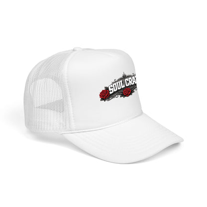 Soul Crazy Trucker Hat — Retro Rose Mesh Foam Cap