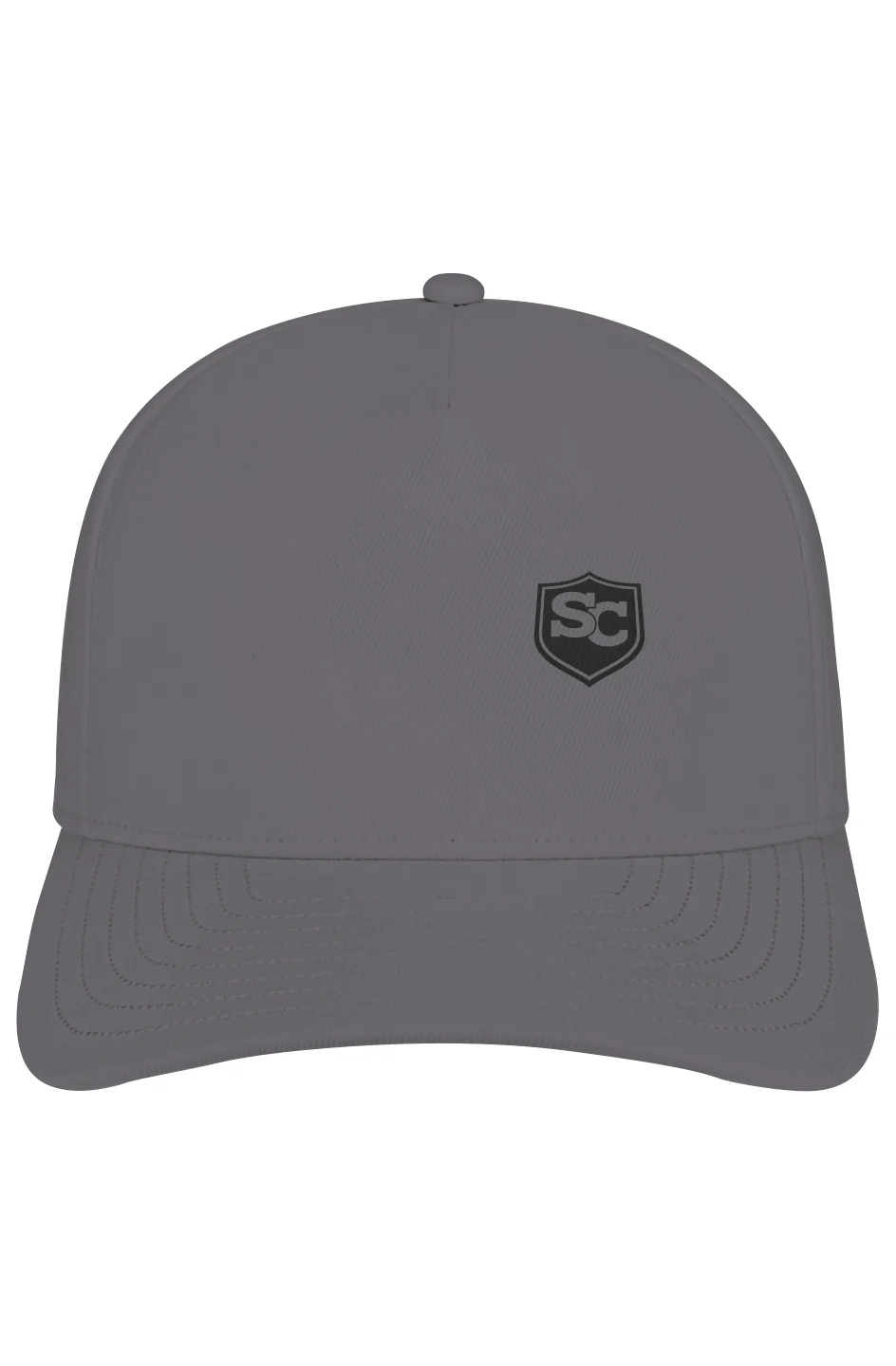 Gorra perforada impermeable gris carbón con el escudo SC