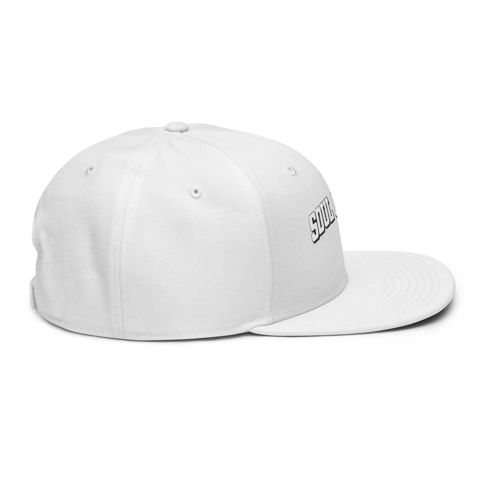 Gorra snapback blanca, perfil